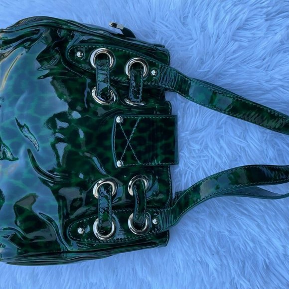 Jimmy Choo Roquette Bag Leopard Print Patent Leather Shoulder Bag Made in Italy - Picture 7 of 13